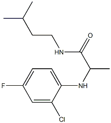 2-[(2-chloro-4-fluorophenyl)amino]-N-(3-methylbutyl)propanamide Structure