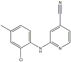 2-[(2-chloro-4-methylphenyl)amino]pyridine-4-carbonitrile 구조식 이미지