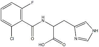 2-[(2-chloro-6-fluorophenyl)formamido]-3-(1H-imidazol-4-yl)propanoic acid Structure