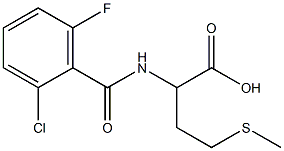 2-[(2-chloro-6-fluorophenyl)formamido]-4-(methylsulfanyl)butanoic acid Structure