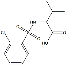 2-[(2-chlorobenzene)sulfonamido]-3-methylbutanoic acid Structure