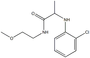 2-[(2-chlorophenyl)amino]-N-(2-methoxyethyl)propanamide 구조식 이미지