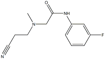 2-[(2-cyanoethyl)(methyl)amino]-N-(3-fluorophenyl)acetamide Structure