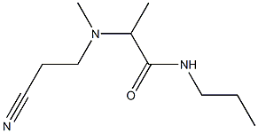 2-[(2-cyanoethyl)(methyl)amino]-N-propylpropanamide 구조식 이미지