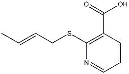 2-[(2E)-but-2-enylthio]nicotinic acid Structure