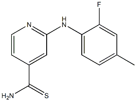 2-[(2-fluoro-4-methylphenyl)amino]pyridine-4-carbothioamide 구조식 이미지