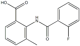 2-[(2-fluorobenzoyl)amino]-3-methylbenzoic acid Structure