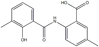 2-[(2-hydroxy-3-methylbenzene)amido]-5-methylbenzoic acid Structure