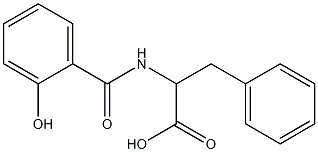 2-[(2-hydroxybenzoyl)amino]-3-phenylpropanoic acid 구조식 이미지