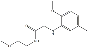 2-[(2-methoxy-5-methylphenyl)amino]-N-(2-methoxyethyl)propanamide 구조식 이미지