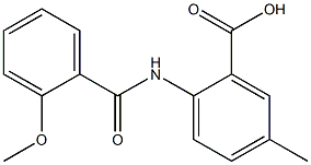 2-[(2-methoxybenzene)amido]-5-methylbenzoic acid Structure