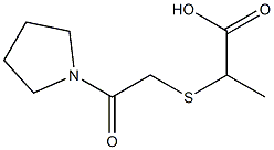 2-[(2-oxo-2-pyrrolidin-1-ylethyl)thio]propanoic acid Structure