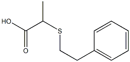 2-[(2-phenylethyl)thio]propanoic acid 구조식 이미지