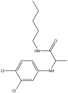 2-[(3,4-dichlorophenyl)amino]-N-pentylpropanamide Structure