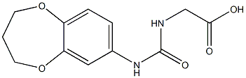 2-[(3,4-dihydro-2H-1,5-benzodioxepin-7-ylcarbamoyl)amino]acetic acid Structure