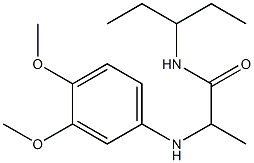 2-[(3,4-dimethoxyphenyl)amino]-N-(pentan-3-yl)propanamide 구조식 이미지