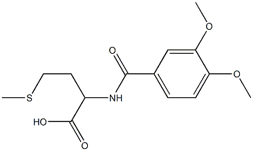 2-[(3,4-dimethoxyphenyl)formamido]-4-(methylsulfanyl)butanoic acid 구조식 이미지