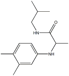 2-[(3,4-dimethylphenyl)amino]-N-(2-methylpropyl)propanamide 구조식 이미지