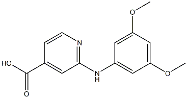 2-[(3,5-dimethoxyphenyl)amino]pyridine-4-carboxylic acid 구조식 이미지