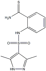 2-[(3,5-dimethyl-1H-pyrazole-4-)sulfonamido]benzene-1-carbothioamide Structure