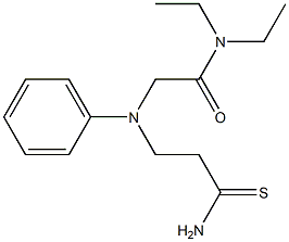 2-[(3-amino-3-thioxopropyl)(phenyl)amino]-N,N-diethylacetamide 구조식 이미지