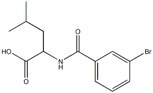2-[(3-bromobenzoyl)amino]-4-methylpentanoic acid 구조식 이미지