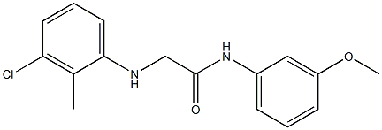 2-[(3-chloro-2-methylphenyl)amino]-N-(3-methoxyphenyl)acetamide Structure