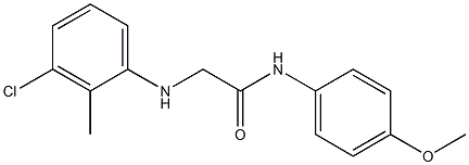 2-[(3-chloro-2-methylphenyl)amino]-N-(4-methoxyphenyl)acetamide 구조식 이미지