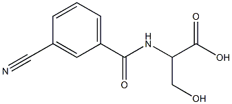 2-[(3-cyanophenyl)formamido]-3-hydroxypropanoic acid Structure