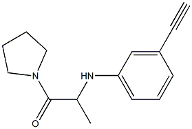 2-[(3-ethynylphenyl)amino]-1-(pyrrolidin-1-yl)propan-1-one Structure