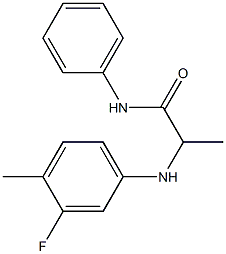 2-[(3-fluoro-4-methylphenyl)amino]-N-phenylpropanamide 구조식 이미지