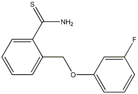 2-[(3-fluorophenoxy)methyl]benzenecarbothioamide Structure