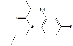 2-[(3-fluorophenyl)amino]-N-(2-methoxyethyl)propanamide 구조식 이미지