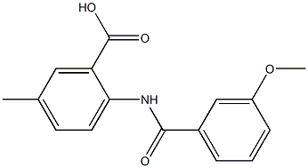 2-[(3-methoxybenzene)amido]-5-methylbenzoic acid 구조식 이미지