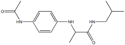 2-[(4-acetamidophenyl)amino]-N-(2-methylpropyl)propanamide 구조식 이미지