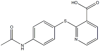 2-[(4-acetamidophenyl)sulfanyl]pyridine-3-carboxylic acid 구조식 이미지