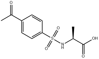 2-[(4-acetylbenzene)sulfonamido]propanoic acid 구조식 이미지