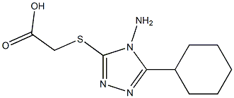 2-[(4-amino-5-cyclohexyl-4H-1,2,4-triazol-3-yl)sulfanyl]acetic acid 구조식 이미지