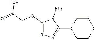 2-[(4-amino-5-cyclohexyl-4H-1,2,4-triazol-3-yl)sulfanyl]acetic acid Structure