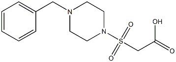 2-[(4-benzylpiperazine-1-)sulfonyl]acetic acid Structure