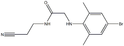 2-[(4-bromo-2,6-dimethylphenyl)amino]-N-(2-cyanoethyl)acetamide 구조식 이미지