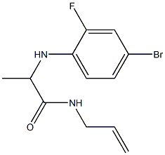 2-[(4-bromo-2-fluorophenyl)amino]-N-(prop-2-en-1-yl)propanamide 구조식 이미지