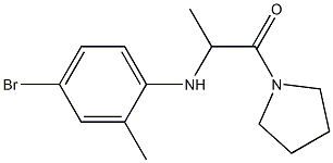 2-[(4-bromo-2-methylphenyl)amino]-1-(pyrrolidin-1-yl)propan-1-one Structure