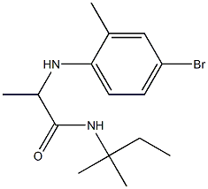 2-[(4-bromo-2-methylphenyl)amino]-N-(2-methylbutan-2-yl)propanamide 구조식 이미지