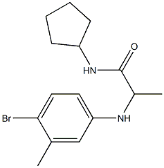 2-[(4-bromo-3-methylphenyl)amino]-N-cyclopentylpropanamide 구조식 이미지