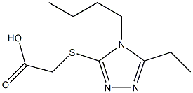 2-[(4-butyl-5-ethyl-4H-1,2,4-triazol-3-yl)sulfanyl]acetic acid 구조식 이미지