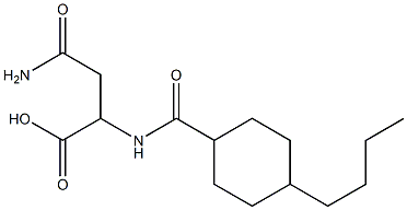 2-[(4-butylcyclohexyl)formamido]-3-carbamoylpropanoic acid 구조식 이미지
