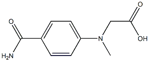 2-[(4-carbamoylphenyl)(methyl)amino]acetic acid Structure