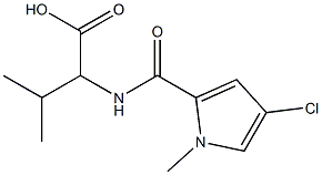 2-[(4-chloro-1-methyl-1H-pyrrol-2-yl)formamido]-3-methylbutanoic acid Structure