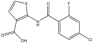 2-[(4-chloro-2-fluorobenzene)amido]thiophene-3-carboxylic acid Structure